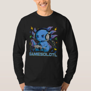 Gamesolotl Axolotl Video Game Controller Gaming Bo T-Shirt