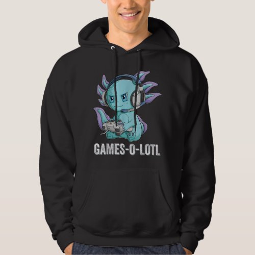 Gamesolotl Axolotl Video Gamer Kawaii Anime boys Hoodie