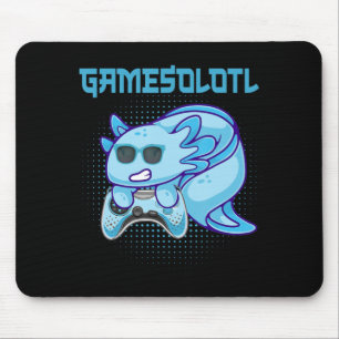 Gamesolotl Axolotl Video Gamer Kawaii Anime Kids B Mouse Pad