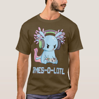 Gamesolotl Axolotl Video Gamer Kawaii Pastel Goth  T-Shirt