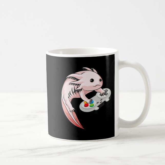 Gamesolotl Axolotl Video Games Kawaii Anime Gaming Coffee Mug (Right)