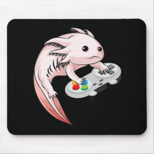 Gamesolotl Axolotl Video Games Kawaii Anime Gaming Mouse Pad