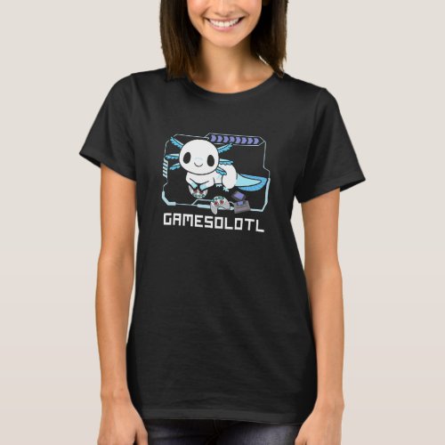 Gamesolotl Funny Axolotl Video Gamer Gaming Animal T_Shirt