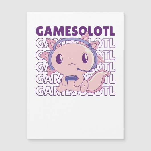 Gamesolotl Funny Axolotl Word Game For Gamers (Front)