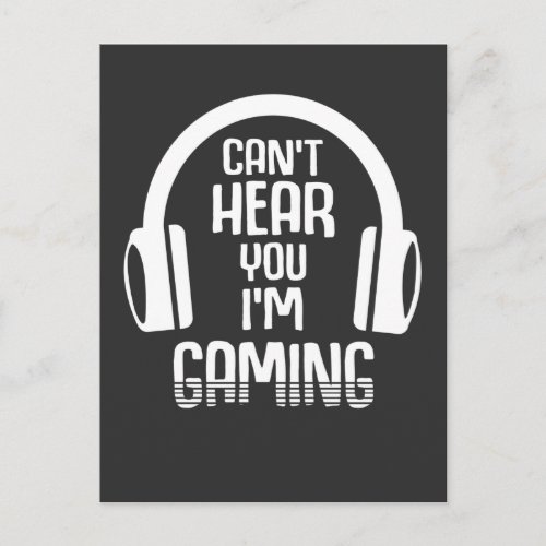 Gaming addicted Gamers Kid Funny Gaming Headset Postcard