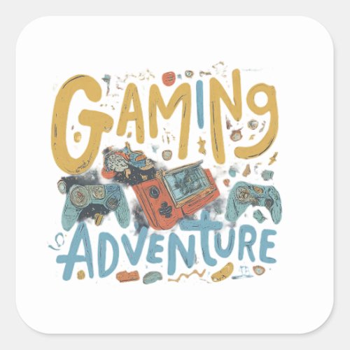 Gaming Adventure  Square Sticker