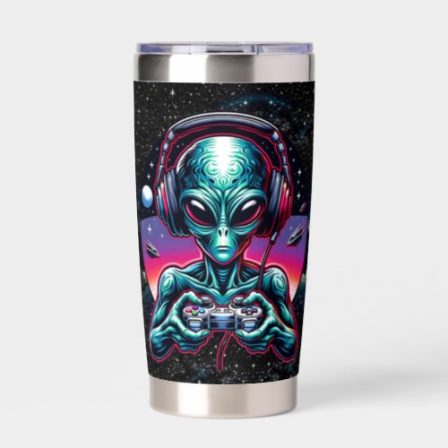 Gaming Alien Extraterrestrial Being Personalized Insulated Tumbler
