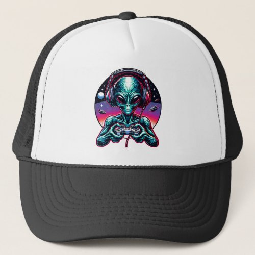 Gaming Alien Extraterrestrial Being Trucker Hat