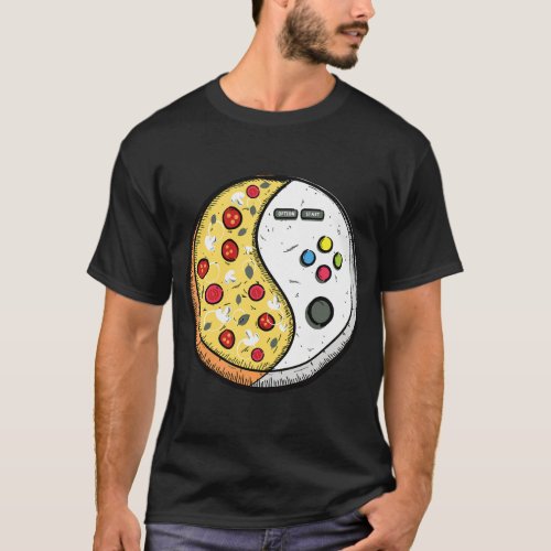 Gaming And Pizza Gifts For Gamer Boy T_Shirt