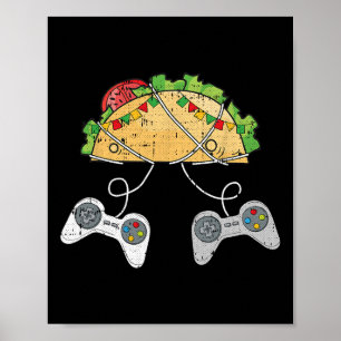 Gaming And Tacos Cinco De Mayo Video-game Mexican Poster