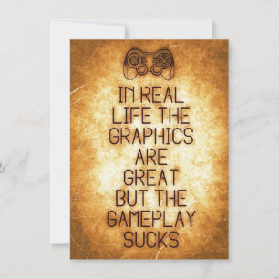 Gaming Are Great In Real Life Invitation