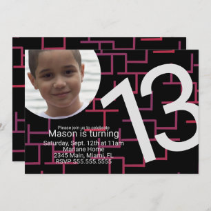 Gaming Birthday Party Maze Gamer Photo Invitation