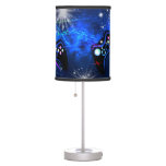 Gaming Blue Bright Lights Controller&#39;s Table Lamp at Zazzle