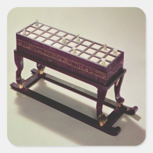 Gaming board, from the Tomb of Tutankhamun Square Sticker