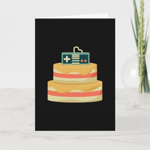 Gaming Cake Birthday Design Card