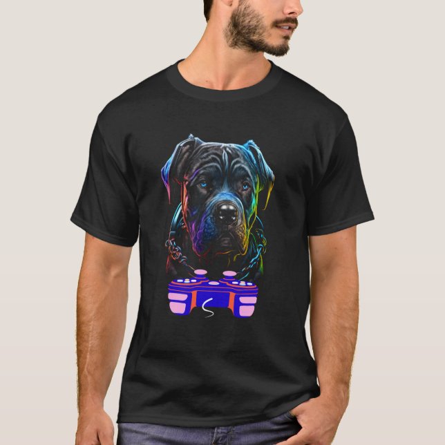 Gaming Cane Corso Dog Player Animal Video Gamer Me T-Shirt (Front)