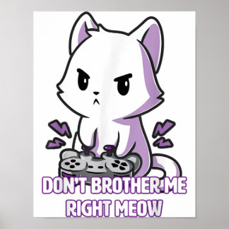 Gaming Cat Meow | Funny Cat Poster