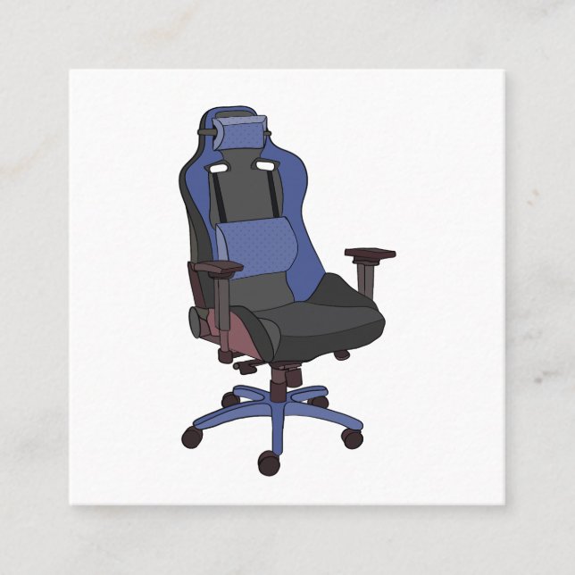 Gaming Chair Square Business Card (Front)