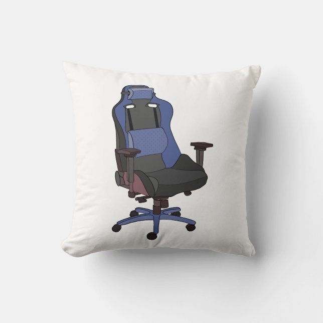 Gaming Chair Throw Pillow (Front)