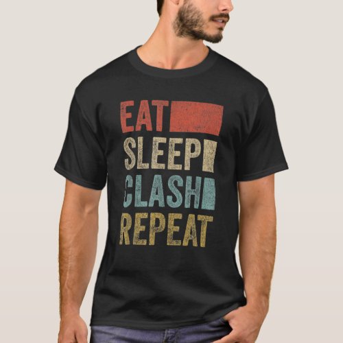 Gaming Clan Eat Sleep Clash Repeat Vintage Retro G T_Shirt