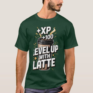 Gaming Coffee Level Up With Latte friends T-Shirt