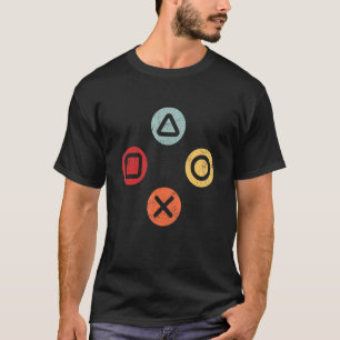Gaming Console Controller Action Buttons Retro Gam T-Shirt
