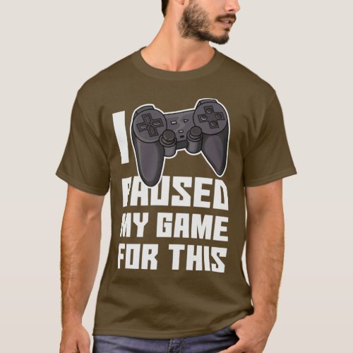 Gaming console video game paused T_Shirt