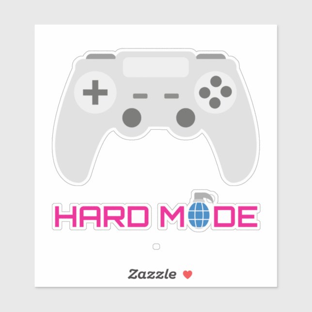 Gaming Controller Hard Mode Sticker (Sheet)
