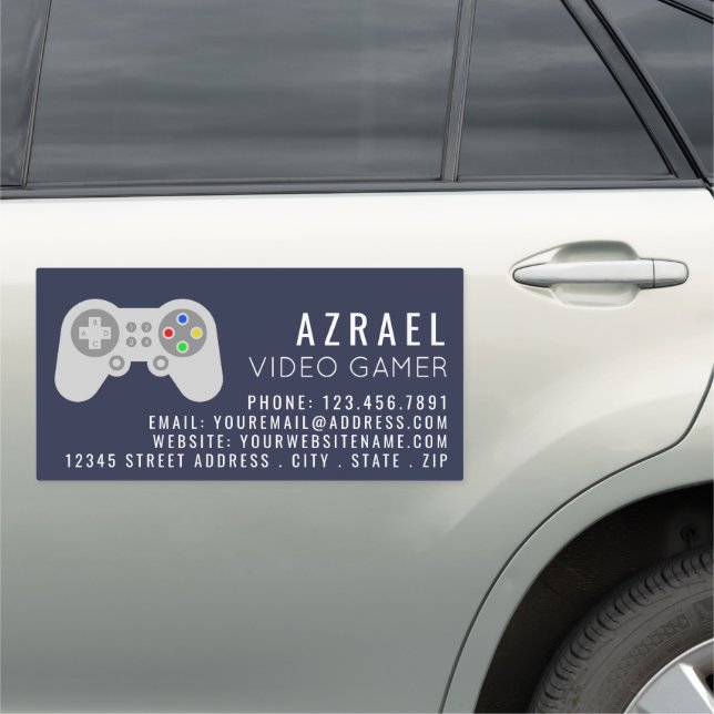 Gaming Controller, Video Gamer Car Magnet (In Situ)