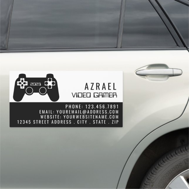 Gaming Controller, Video Gamer Car Magnet (In Situ)