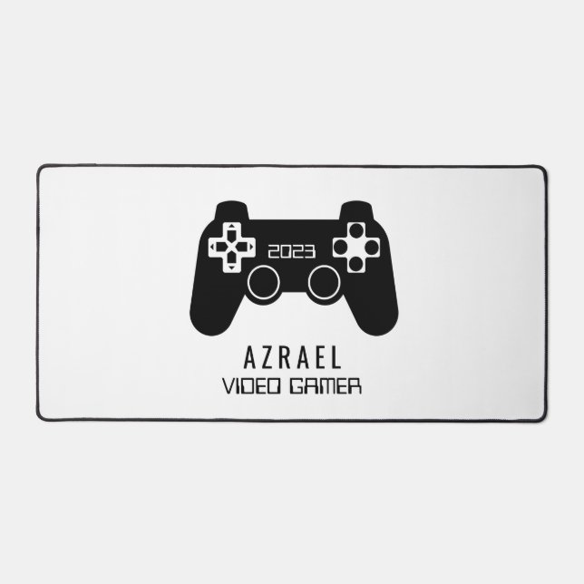Gaming Controller, Video Gamer Desk Mat (Front)