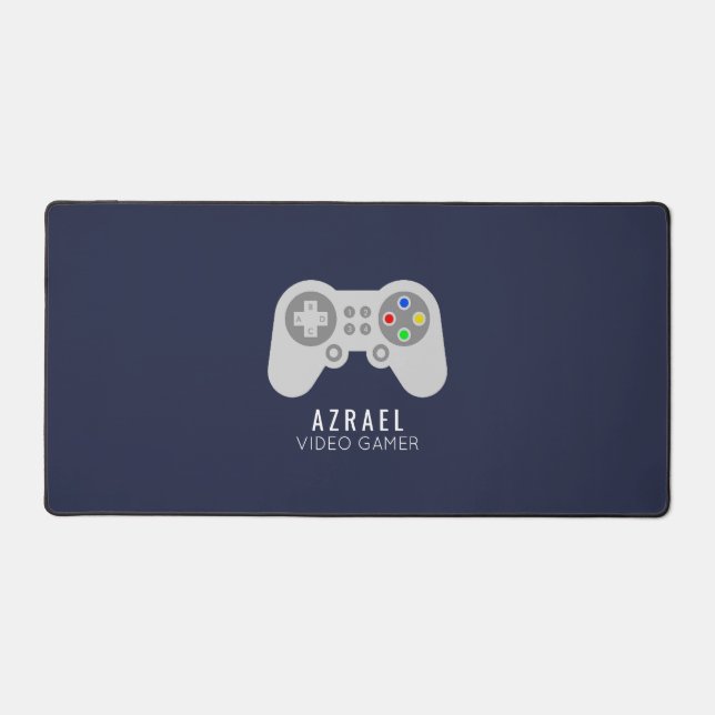 Gaming Controller, Video Gamer Desk Mat (Front)