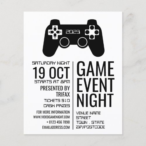 Gaming Controller Video Gamer Event Advertising Flyer