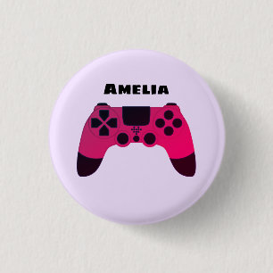 Gaming Controller Video Games Nerd Gamer Name Button