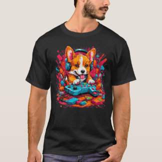 Gaming Corgi Crew Best Friend Corgi Puppy Gamer ee T-Shirt