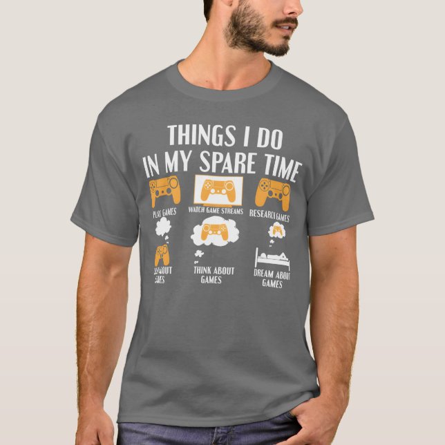 Gaming Daily Schedule for Gamers and Gamers gift g T-Shirt (Front)