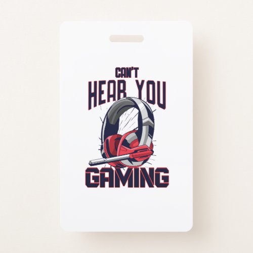 Gaming design with headset badge
