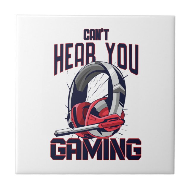 Gaming design with headset ceramic tile (Front)