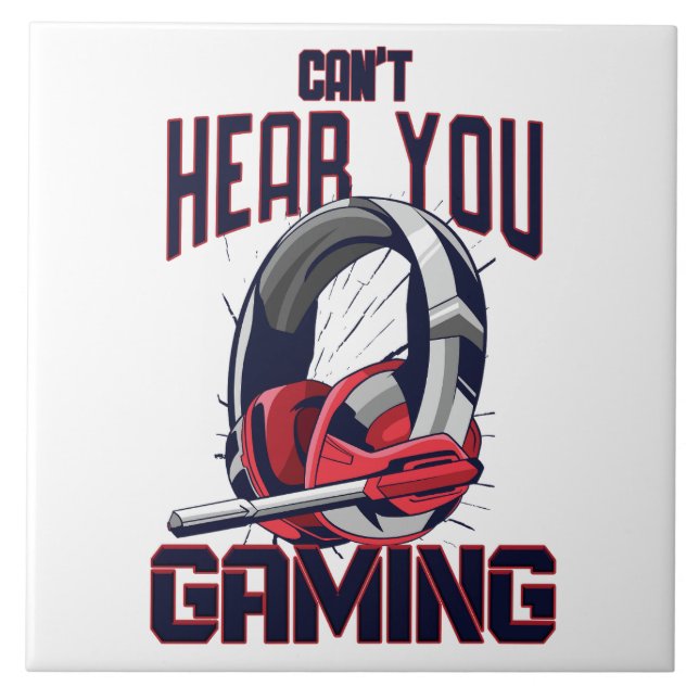 Gaming design with headset ceramic tile (Front)