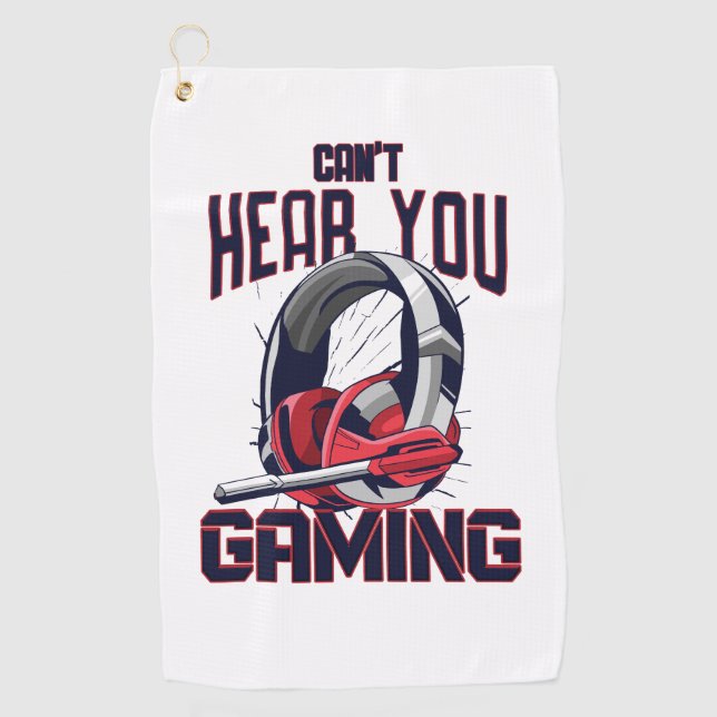 Gaming design with headset golf towel (Front)