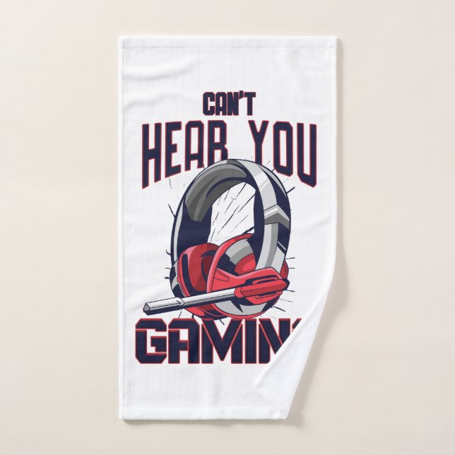 Gaming design with headset hand towel  (Hand Towel)