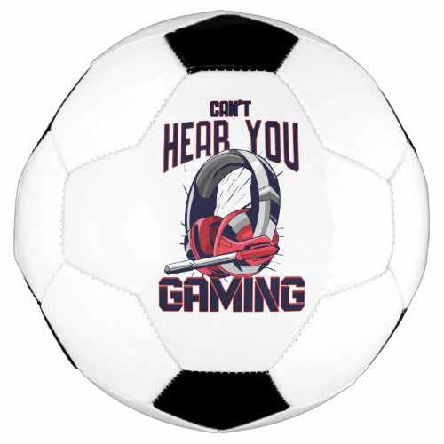 Gaming design with headset soccer ball