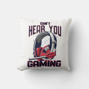 Gaming design with headset throw pillow