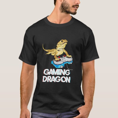 Gaming Dragon Gamer Bearded Dragon  Video Games  T_Shirt