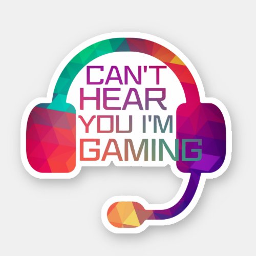 Gaming Earphones For Gamers Sticker