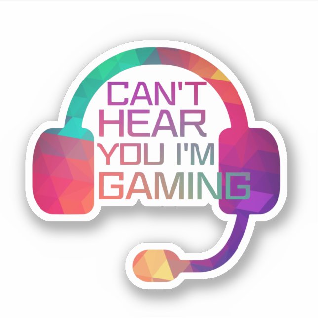 Gaming Earphones For Gamers Sticker (Front)