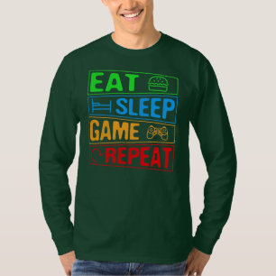 Gaming Eat Sleep Game Repeat Gift Multiplayer T-Shirt
