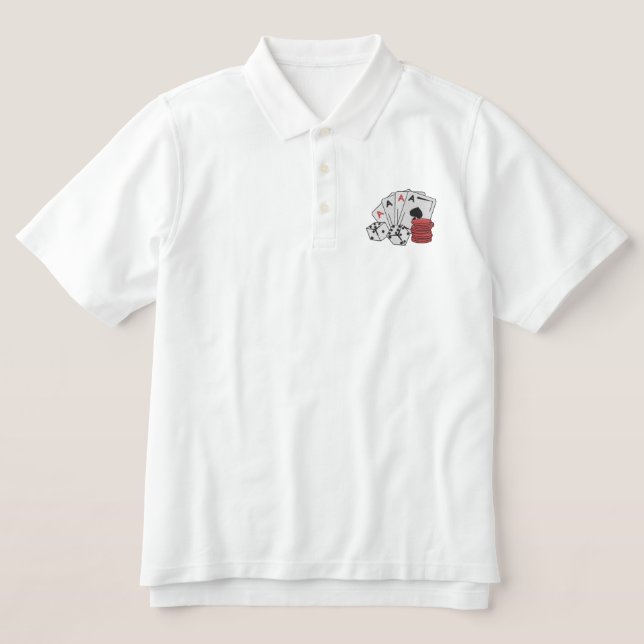 Gaming Embroidered Polo Shirt (Design Front)