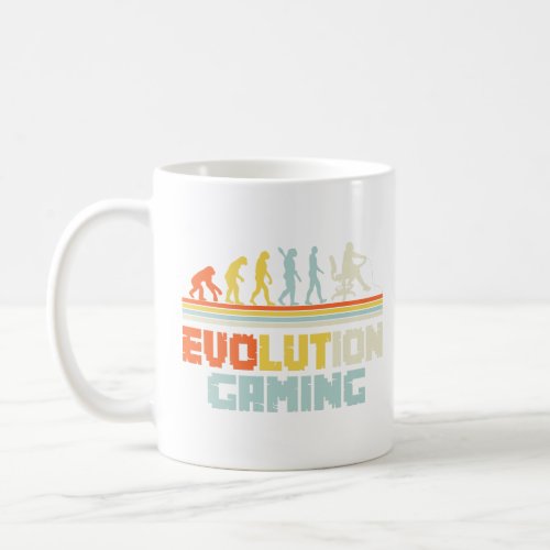 Gaming Evolution Video Funny Human Evolution Gift  Coffee Mug