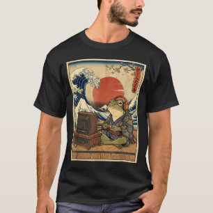 Gaming Frog Art Ukiyo-e Japanese Gamer Anime Men W T-Shirt